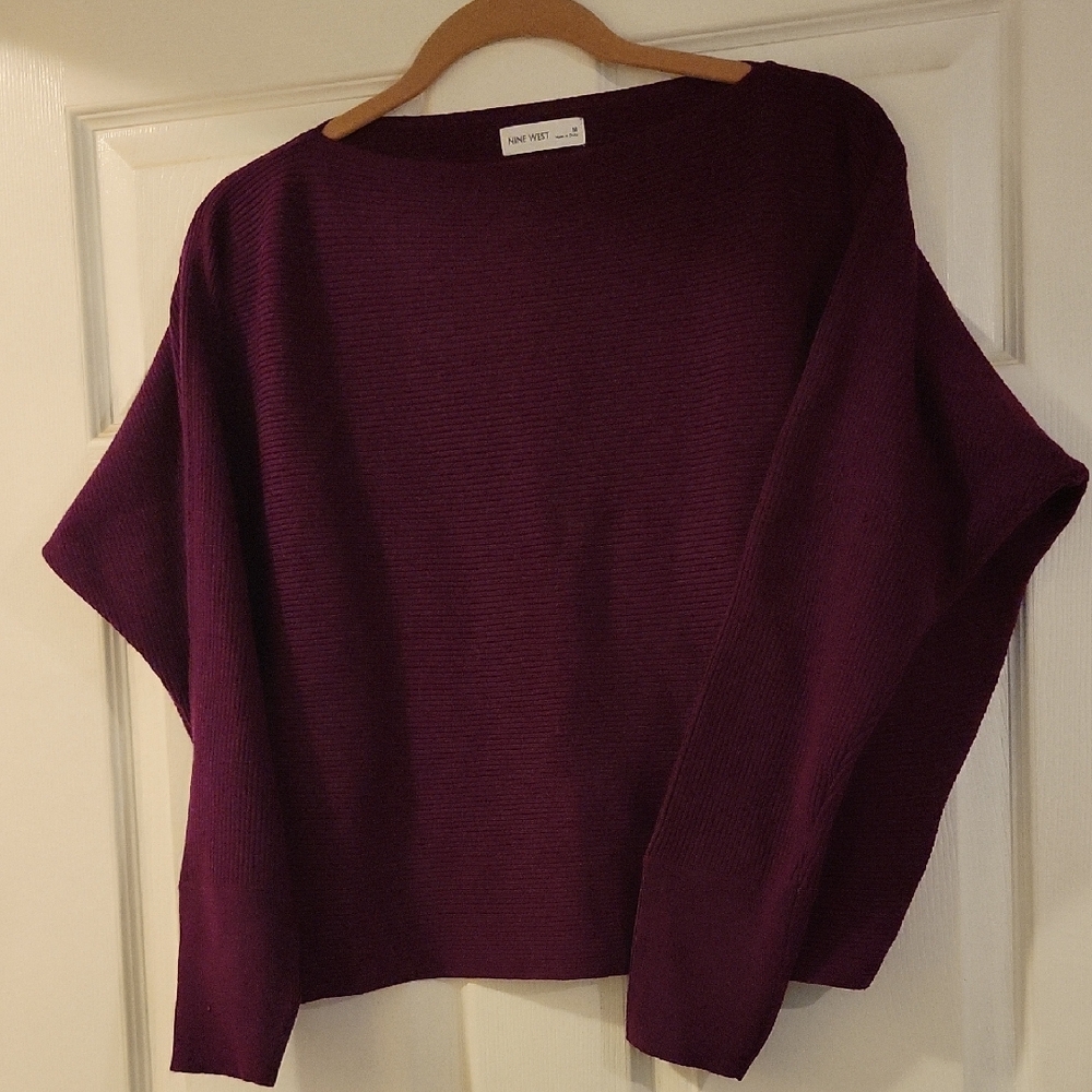 Nine West Rich Plum Women's Crew Neck Sweater
